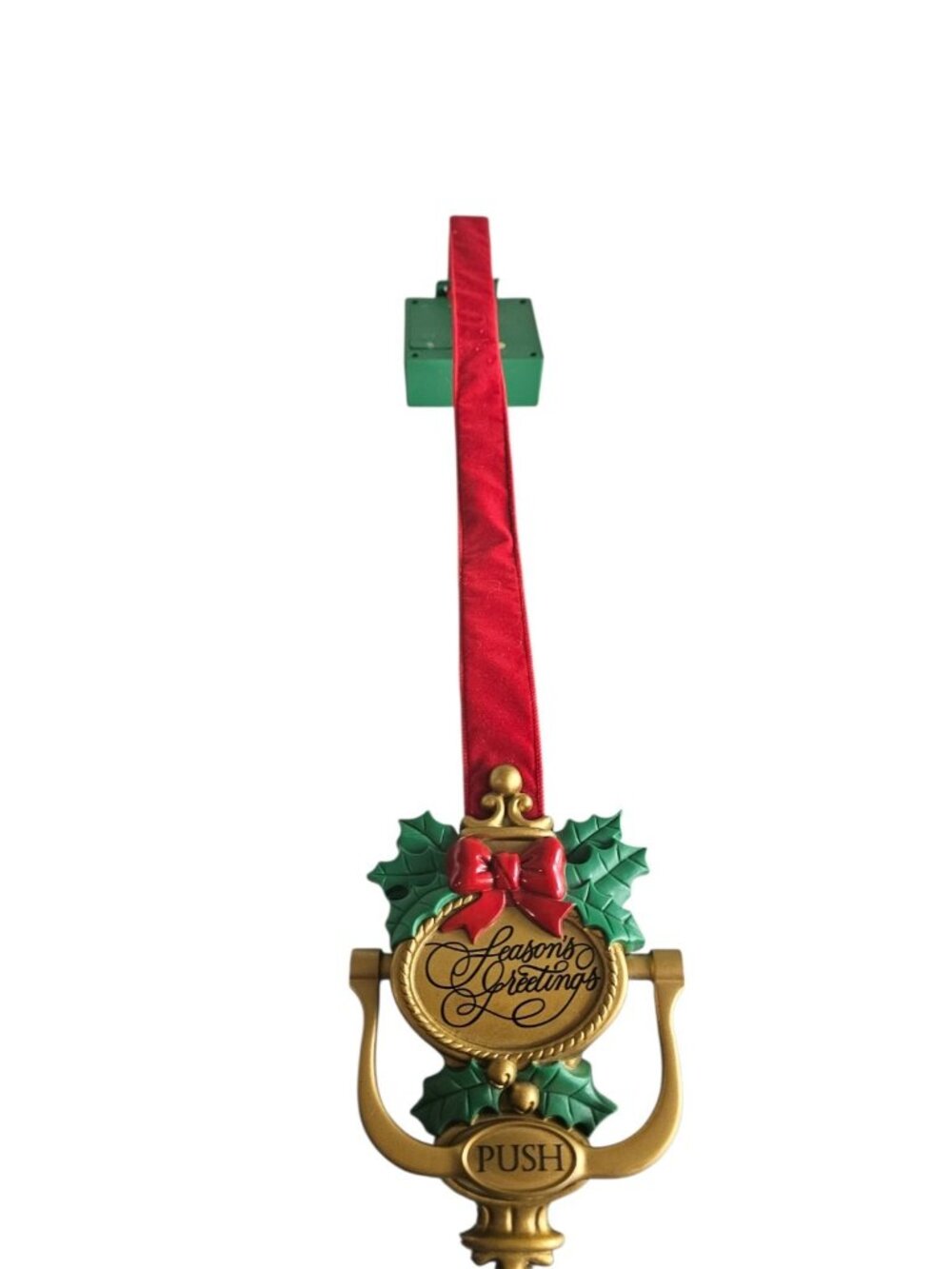 VTG 24" Noma Holiday Door Chimes Musical Wreath Holder Season Greetings